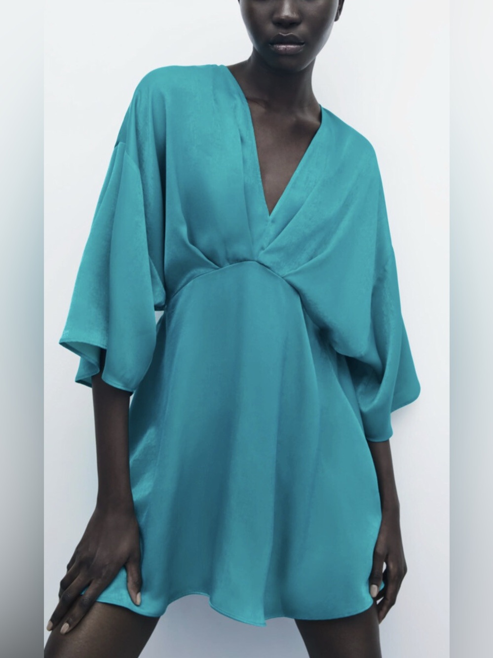 Zara bright turquoise romper
